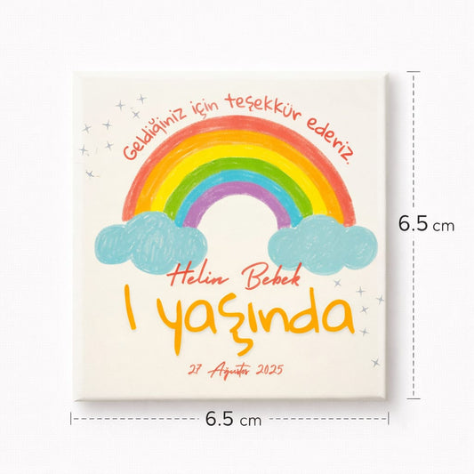 Doğum Günü,Yaş Günü,Hoş Geldin Bebek Hediyelik Magnetler(50 Adet)