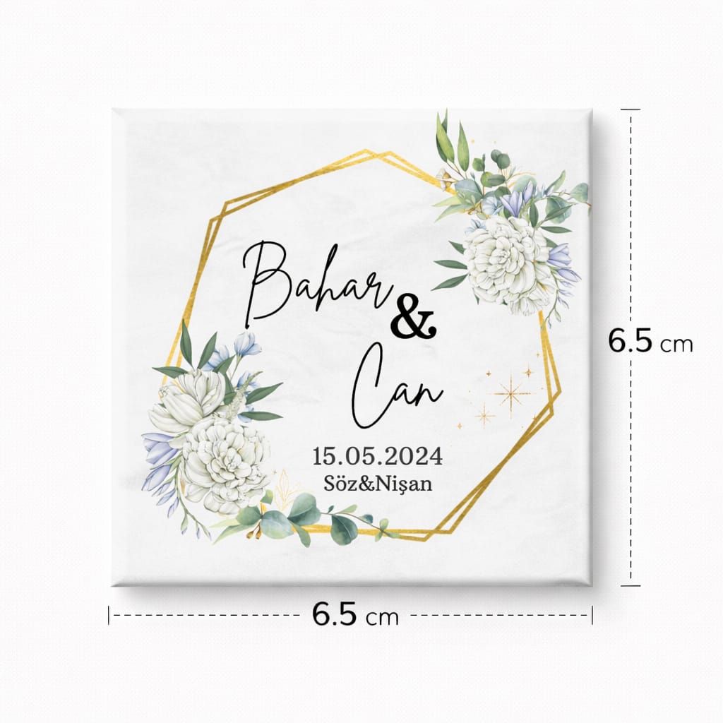 Söz,Nişan&Düğün Hatıra Megnetler (50 Adet)