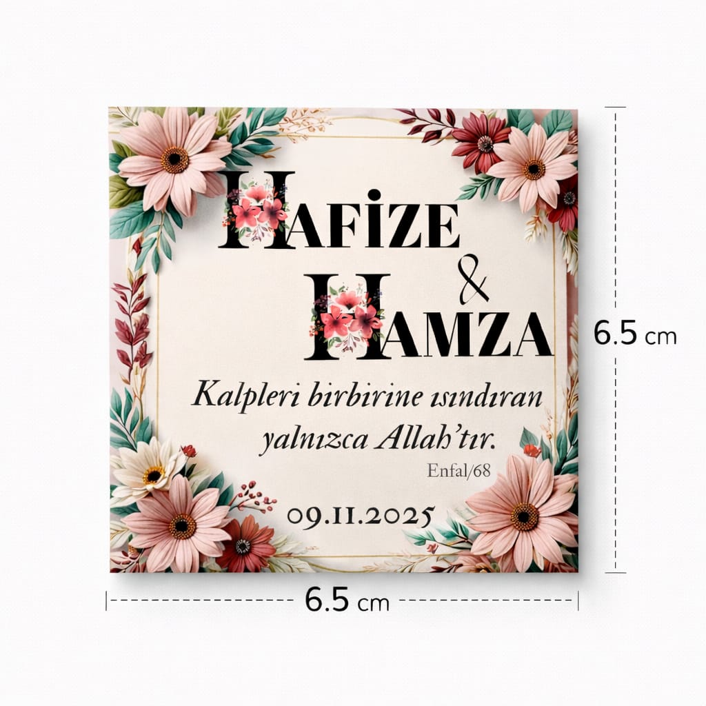 Söz,Nişan&Düğün Hatıra Megnetler (50 Adet)